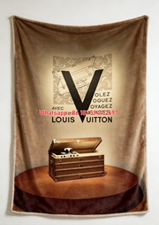 LV Vintage Trunk Blanket Voyagez LV Throw 150